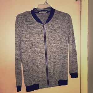 Grey Gray Jacket with pockets Chance Or Fate Large